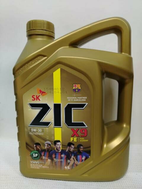 Масло моторное синтетическое ZIC X9 Fe 5W-30 SP 4 л, артикул 162615