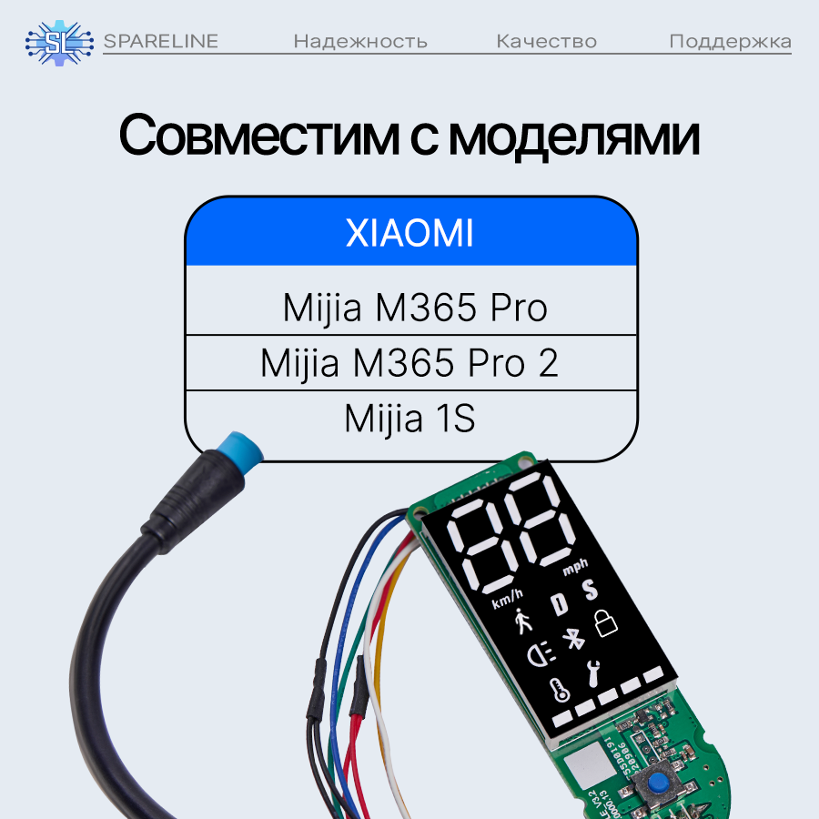 Рулевая плата (дисплей) / панель управления с экраном для электросамоката Xiaomi Mijia M365 PRO 2, 1S и другие, 4-Pin — фото 1