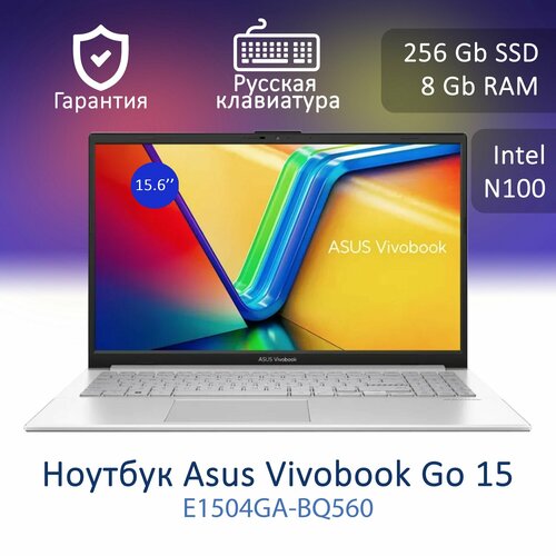Ноутбук ASUS E1504GA-BQ560/15.6"/N100/8/256/NoOS/Grey (90NB0ZT1-M00XZ0)
