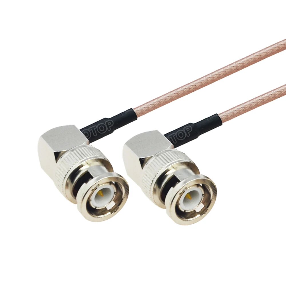 BEVOTOP BT1235-RG316 коаксиальный кабель BNC-BNC 50 Ом 20см-10м, BNC M90 to BNC M90, 20CM