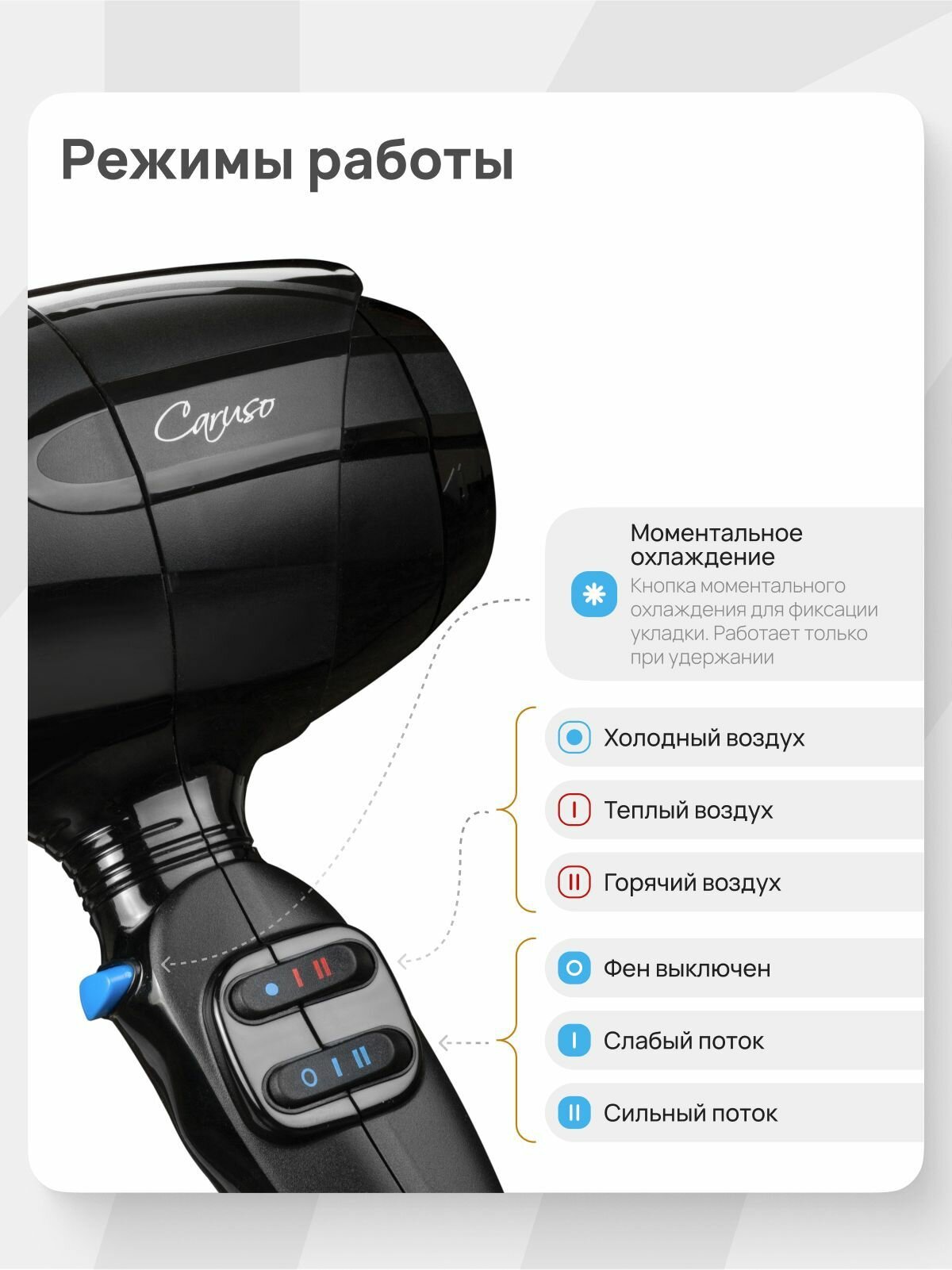 Фен BaByliss Pro Caruso BAB6520RE, профессиональный, 2400 Вт — фото 1