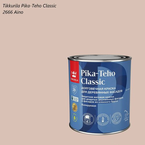 Изображение товара Краска для деревянных фасадов Tikkurila / Tikkivala Pika-Teho Classic (0,9л) 2666 Aino