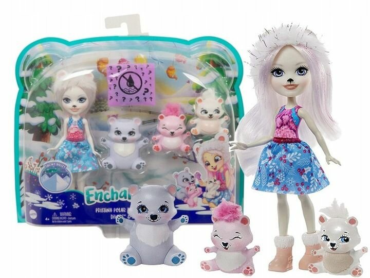 Кукла Enchantimals Mattel - Кукла Pristina с семьей медведей - Энчантималс GJX47