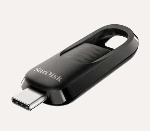 Изображение товара Накопитель SanDisk USB3.2 Type-C Flash 256GB Ultra Slider, выдвижной разъём, чёрный