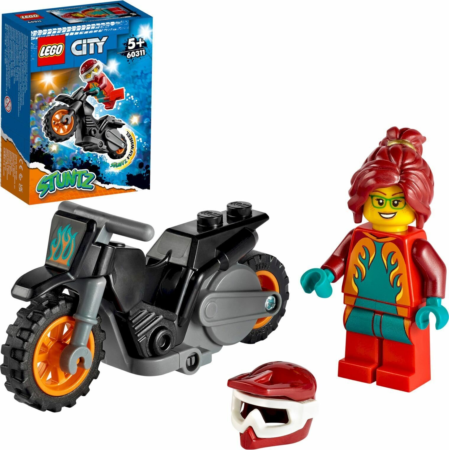 LEGO CITY LEGO Конструктор LEGO City Stuntz, 60311, Огненный трюковый мотоцикл