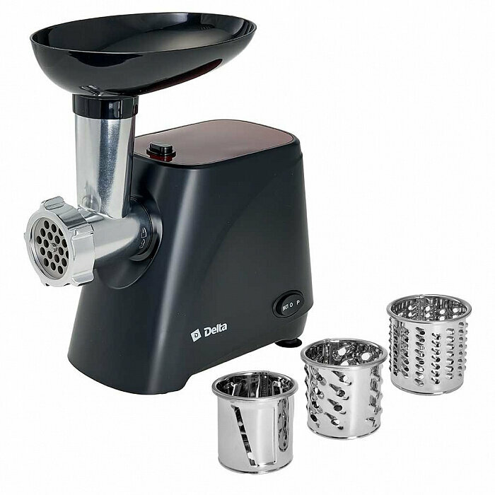 Электромясорубка Delta DL-6106M 3 насадки-овощерезки 2000 Вт