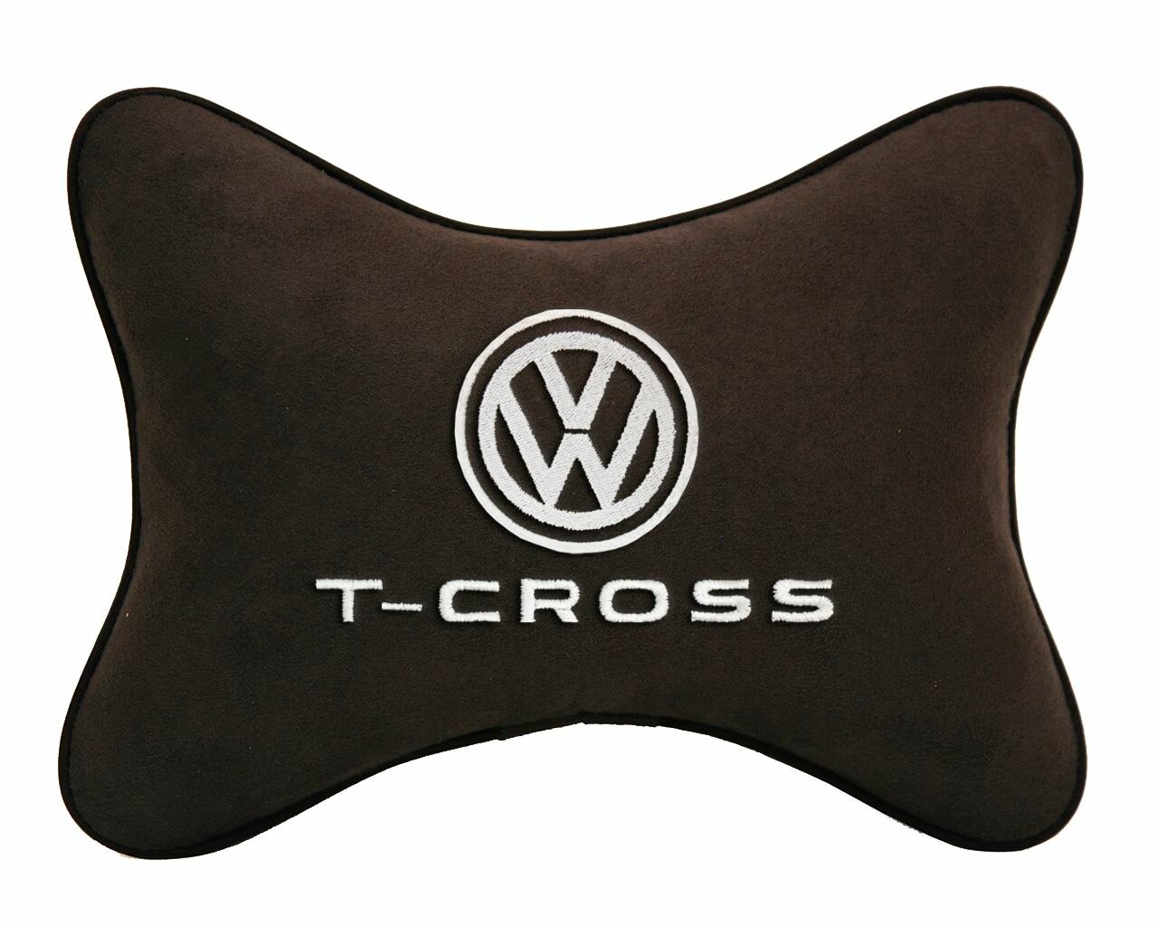 Подушка на подголовник коричневая алькантара VOLKSWAGEN T-Cross