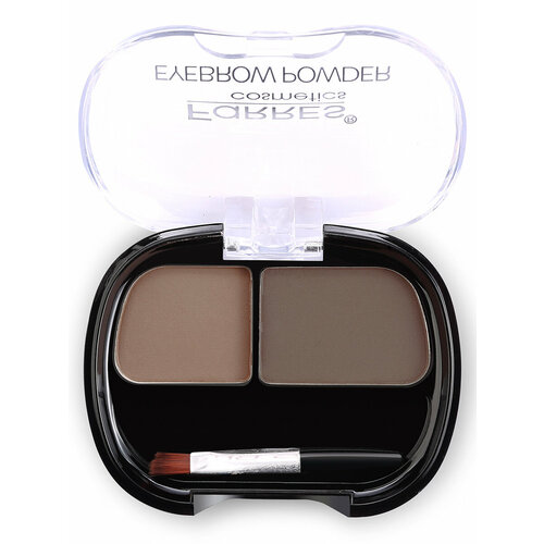 Тени для бровей Farres матовые 2 цвета с кисточкой в комплекте тон 04 314₽