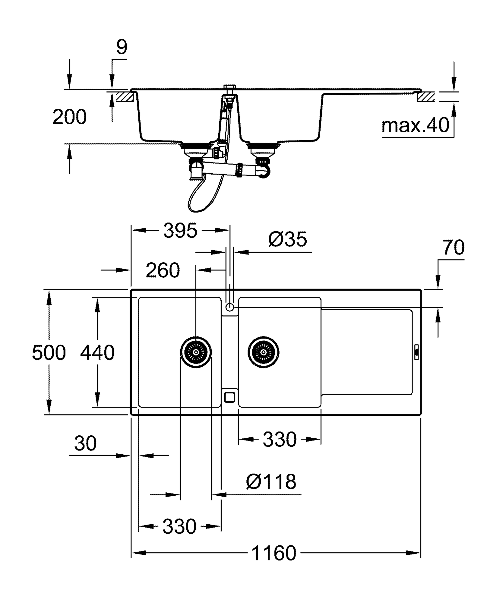 Мойка кухонная Grohe - фото №4