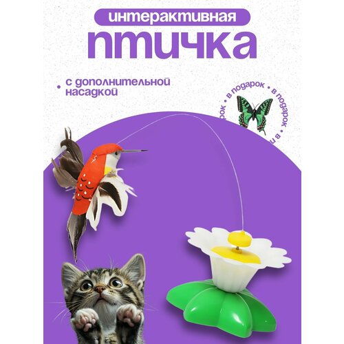 Игрушки для животных Игрушка для кошки дразнилка птичка интерактивная 590₽