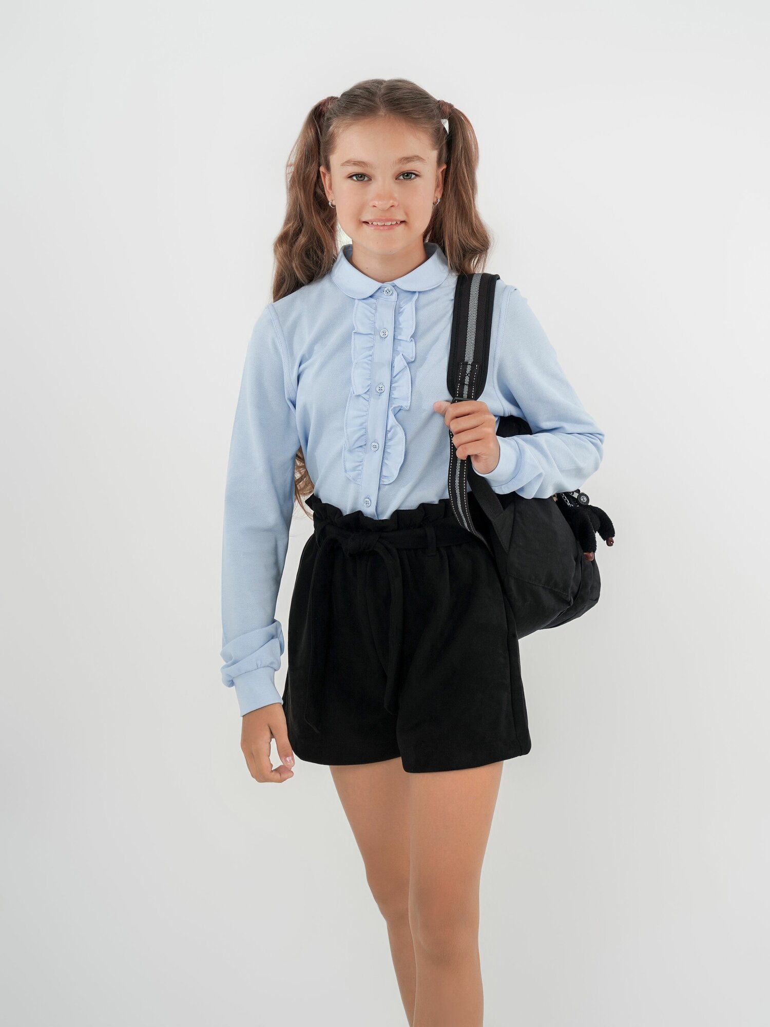 Школьная блуза Winkiki, размер 158, голубой — фото 1