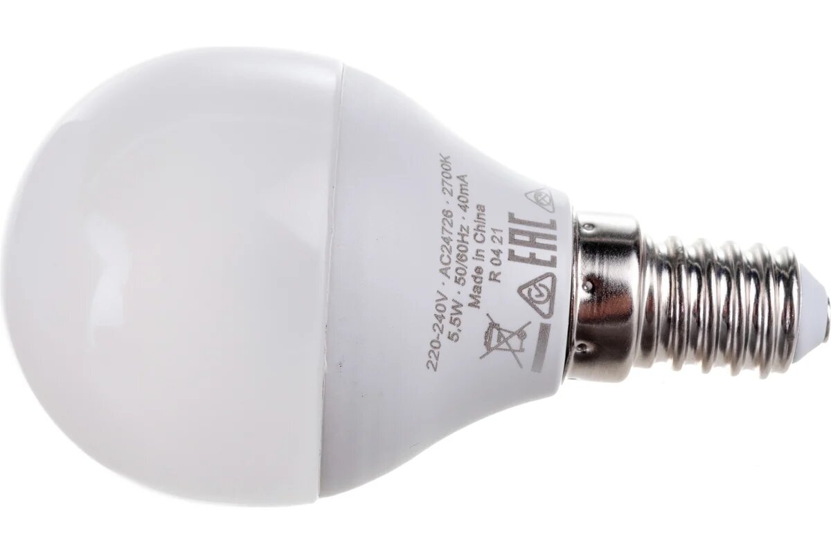 Osram Светодиодная лампа LED STAR P Шар 55 Вт E14 470 Лм 2700 К Теплый белый свет 4052899971615