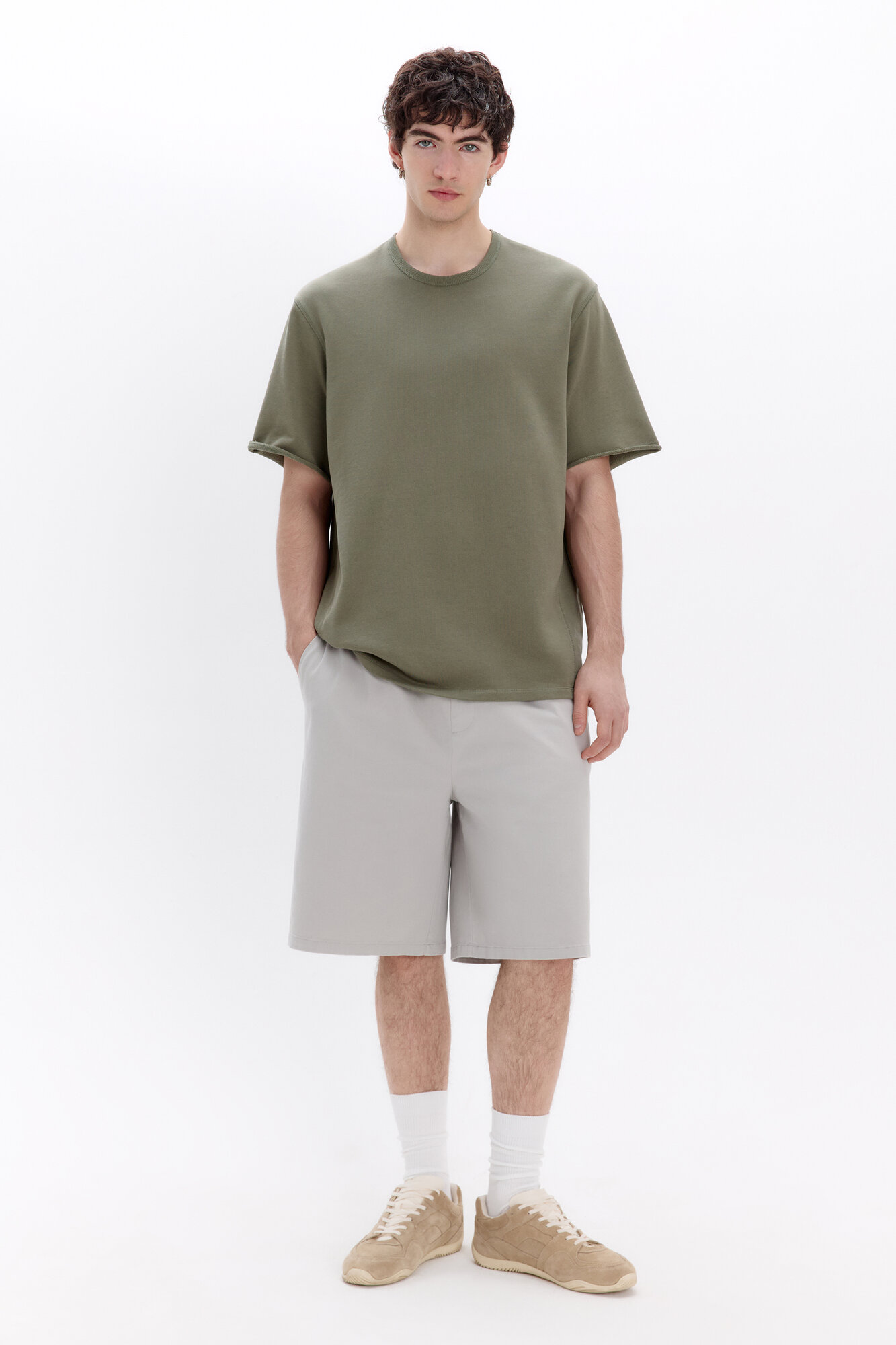 Футболка Befree, размер L, хаки/оливковый — фото 1