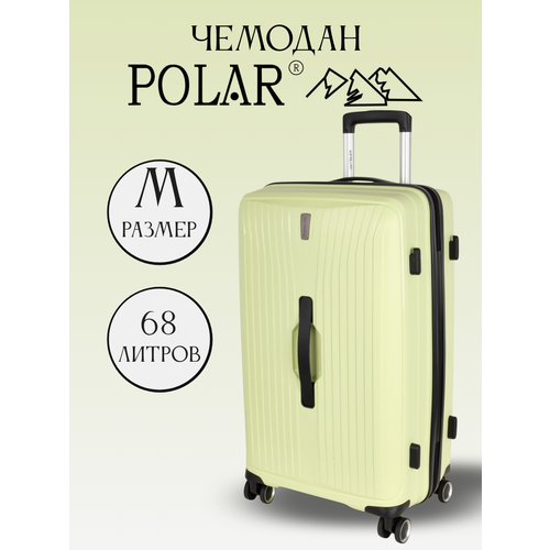 фото Чемодан polar, 68 л, размер m, салатовый