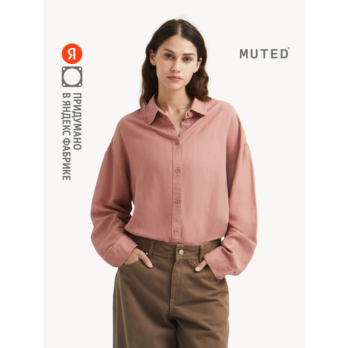 фото Рубашка muted air linen, размер s-m, терракотовый