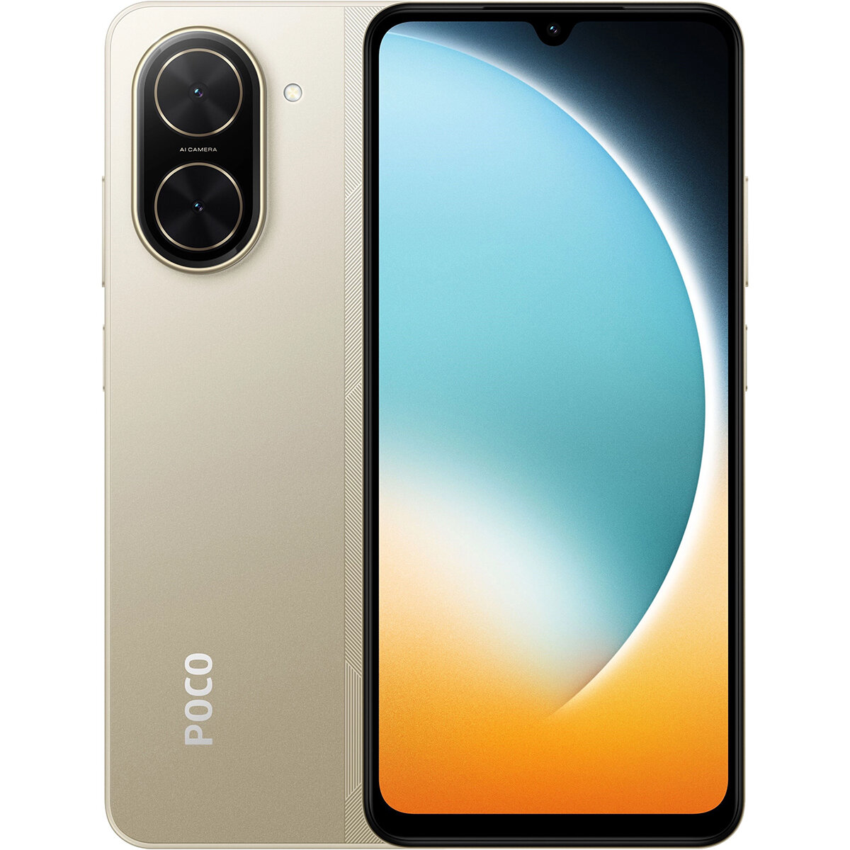 Смартфон POCO C71, 3GB/64GB, IPS, Android 15, камера 32MP, процессор UNISOC, цвет золотой