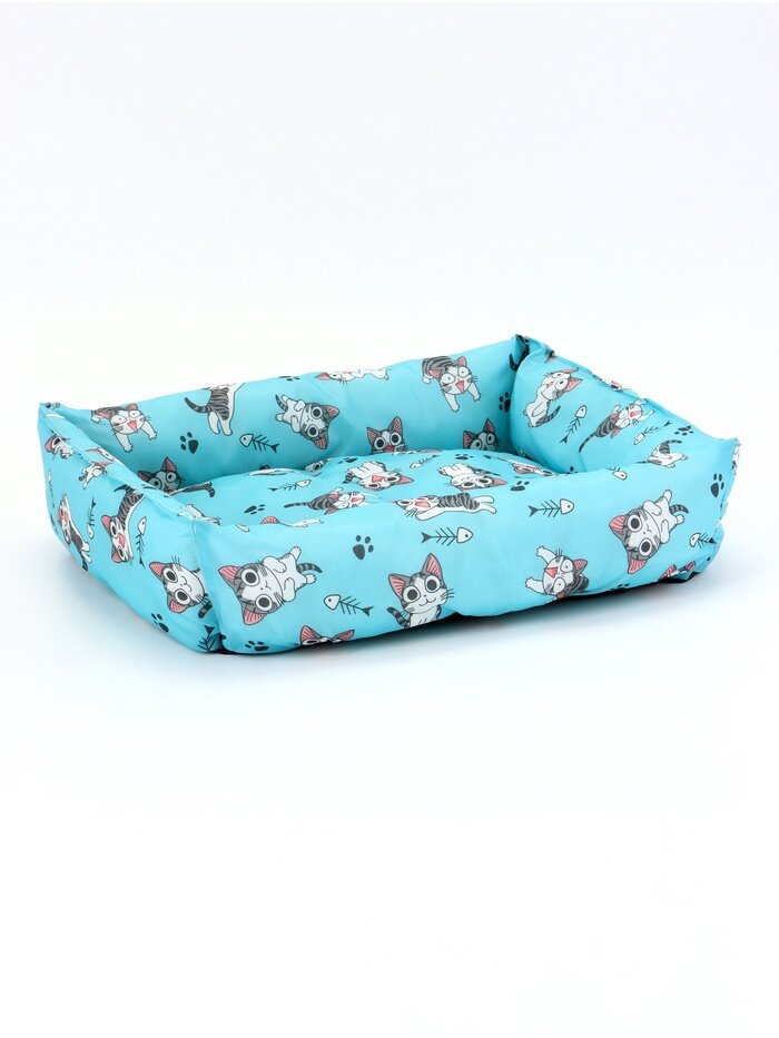 Лежанка для кошек 50 х 40 х 15 см голубая 10899496