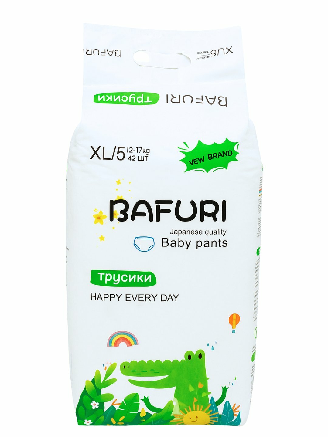 Bafuri трусики-подгузники 5, 12–17 кг, 42 шт, до 12 ч сухости