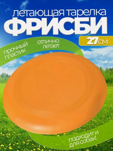 Изображение товара Летающая тарелка фрисби для собак и детей 23 см