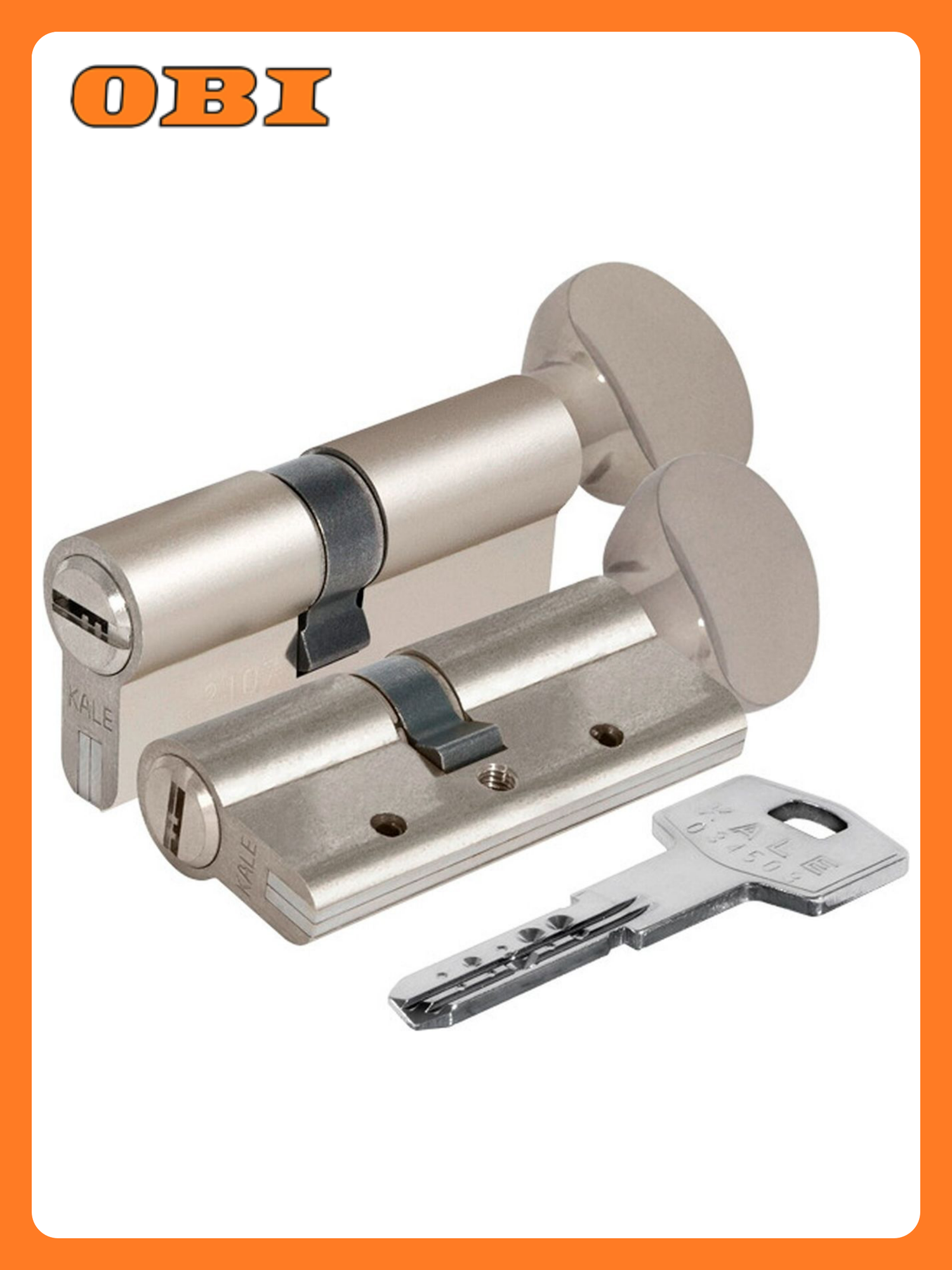 Цилиндр Kale Kilit 164 DBM-E/70 мм (30+10+30) ключ/вертушка никель