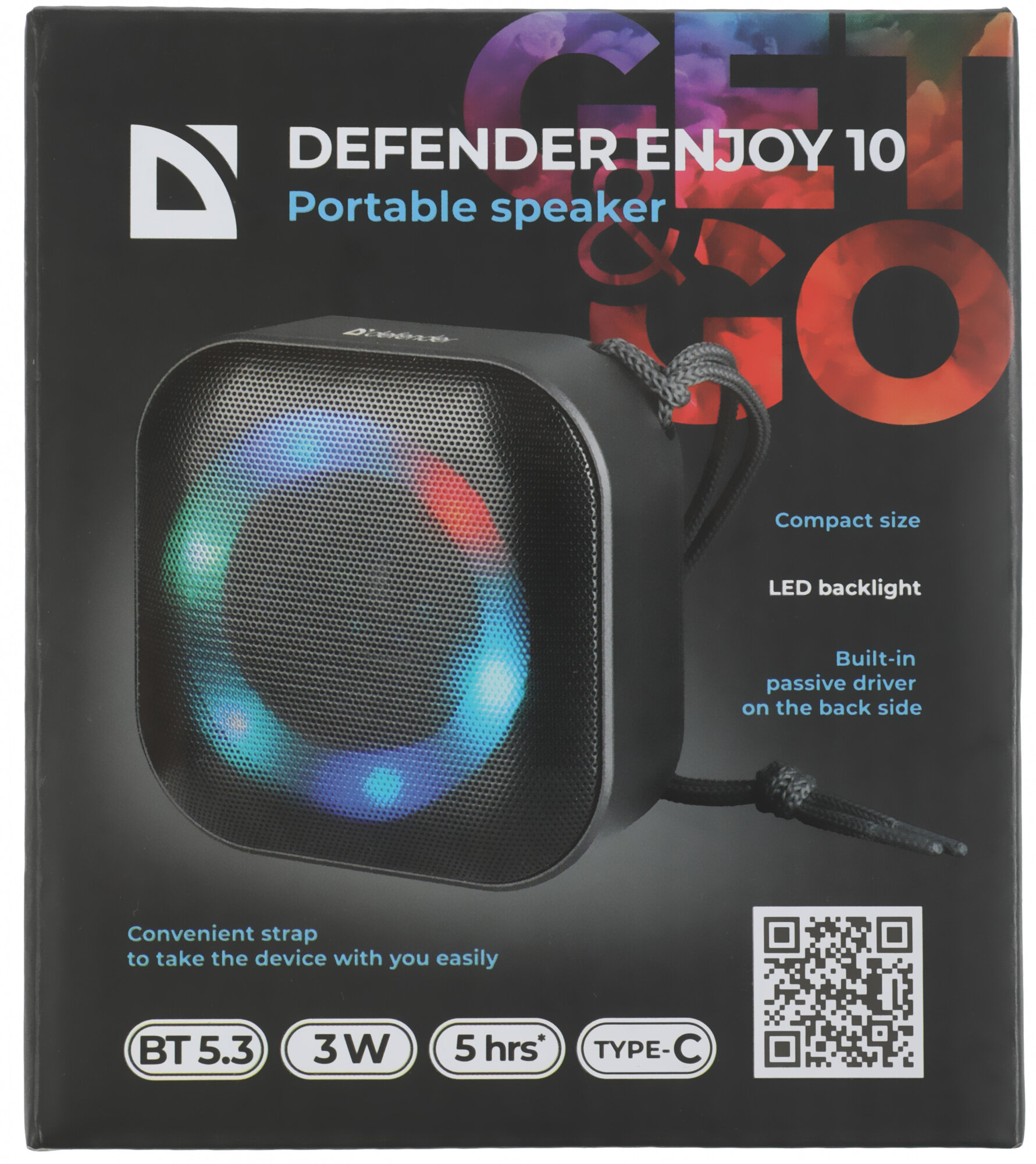 Колонка беспроводная музыкальная (65009) 10 черный