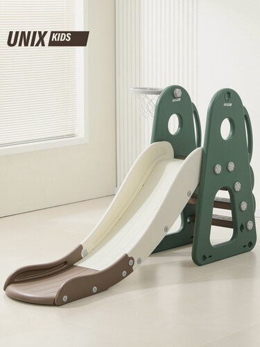 Изображение товара Горка детская для дома и улицы UNIX Kids Dino /Дино пластиковая со скатом 160 см, зеленый