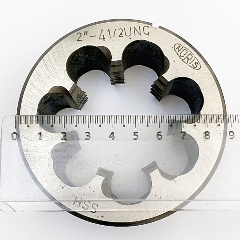 Плашка дюймовая унифицированная 2"-4.1/2UNC 60° HSS — фото 1