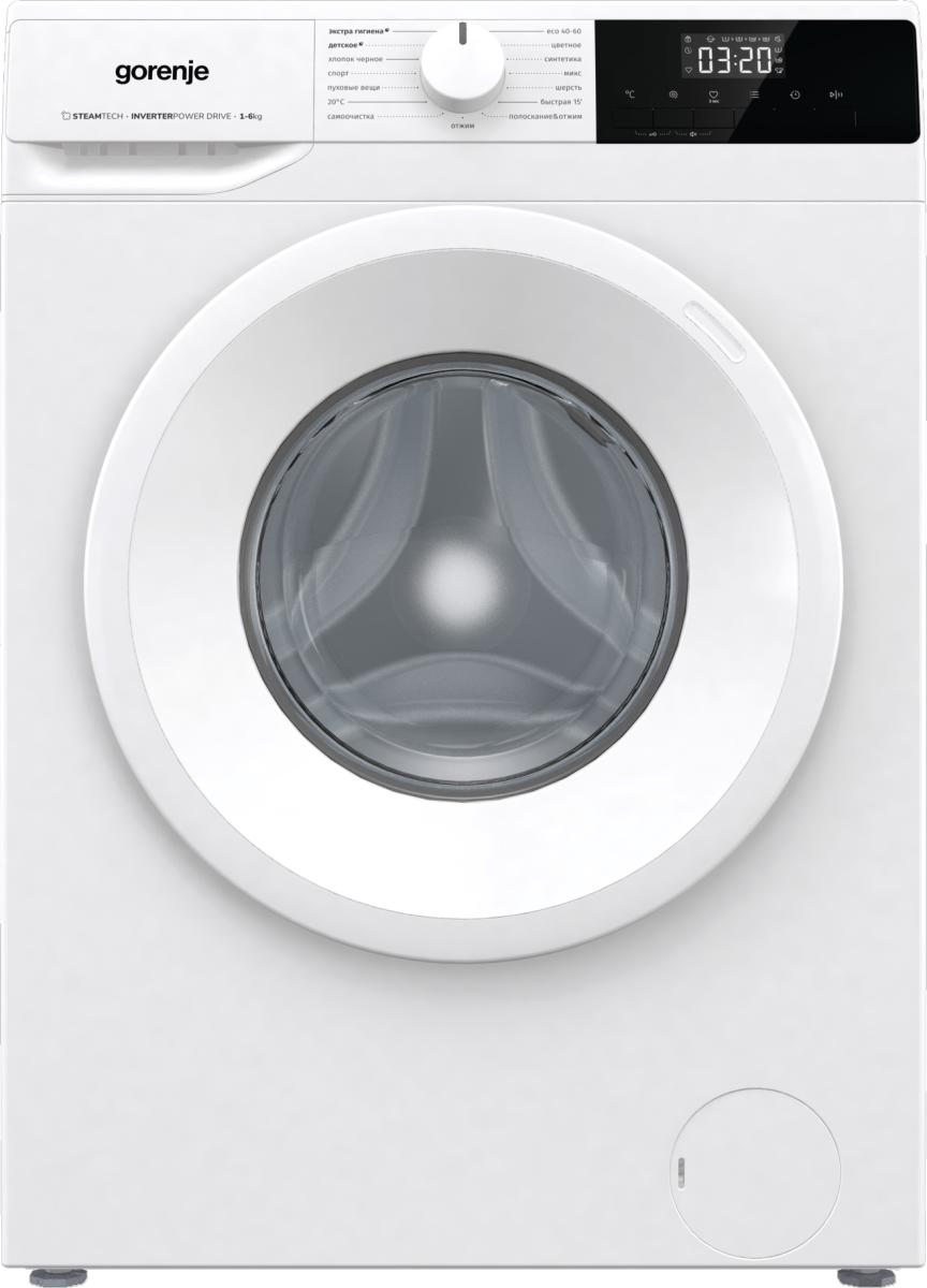 Отдельностоящая стиральная машина Gorenje W1NHPI60SCS, цена белый - фотография № 1