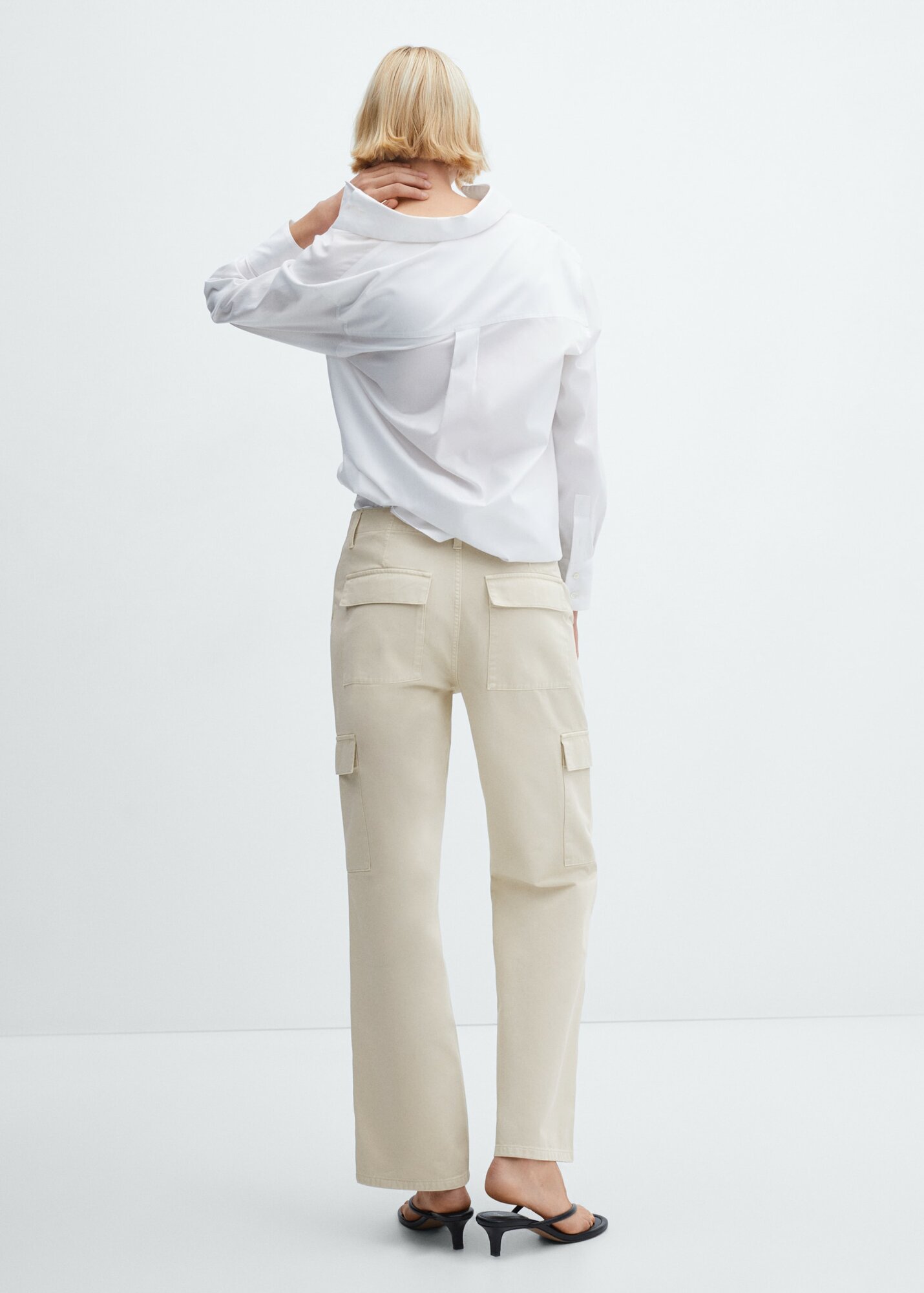 Джинсы карго MANGO LARA, размер 34 EU, песочный — фото 1