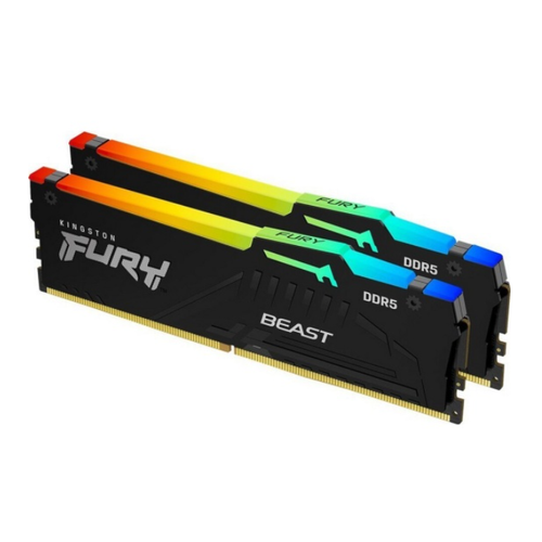 Оперативная память Kingston Kingston16GB 6000MTs DDR5 CL40 DIMM Kit of 2 FURY Beast RGB 1018300₽
