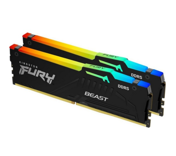 Оперативная память Kingston Kingston16GB 6000MT/s DDR5 CL40 DIMM (Kit of 2) FURY Beast RGB