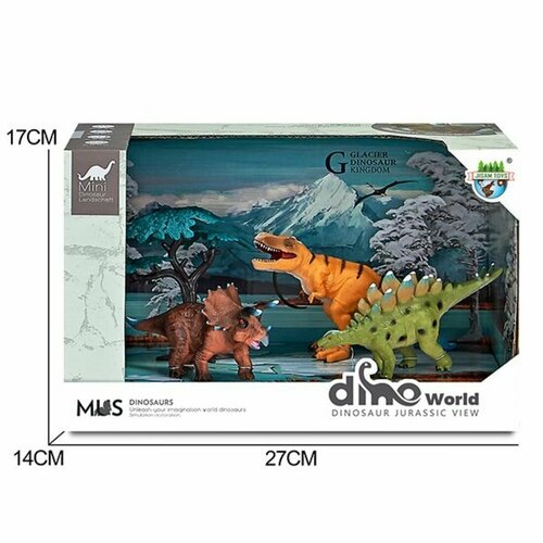фото Набор фигурок динозавры, 4 предм, коробка наша игрушка