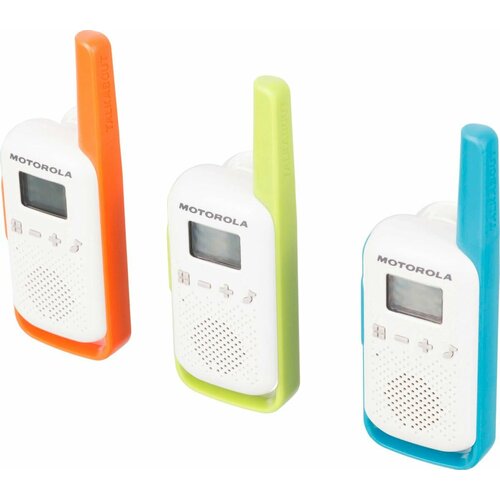 Комплект раций Motorola Talkabout T42 Triple 8кан до 4км компл3шт AAA белыйзеленыйоранжевыйгол 1019000₽