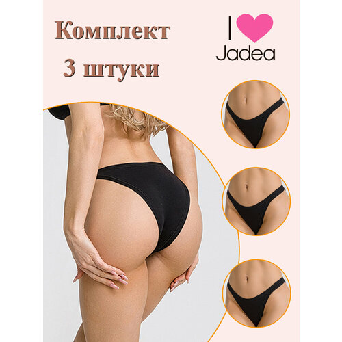 фото Трусы jadea, 3 шт., размер 2, черный