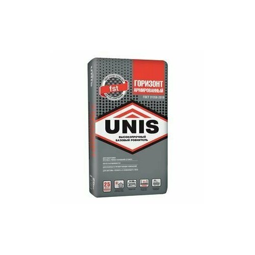 Юнис Горизонт Армированный Ровнитель стяжка пола высокопрочный 25 кг 2 шт 662₽
