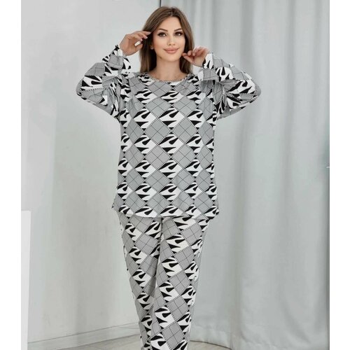Пижама , размер 64, серый