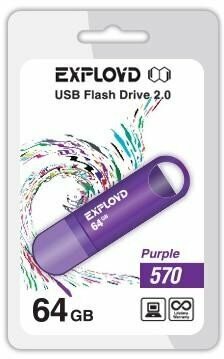USB флэш-накопитель (EXPLOYD 64GB 570 пурпурный [EX-64GB-570-Purple])
