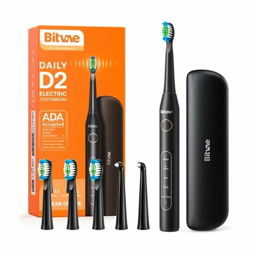 Электрическая зубная щетка Bitvae D2 Daily Toothbrush звуковая 40000 двмин 4 насадки 388100₽