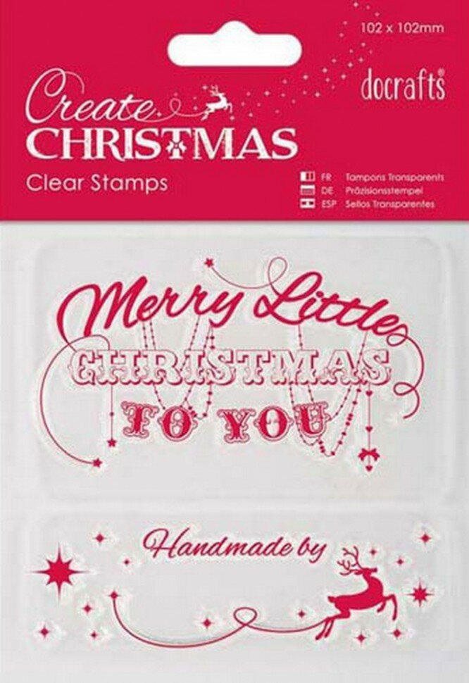 Docrafts PMA907936 Штамп прозрачный Веселого Рождества Силикон