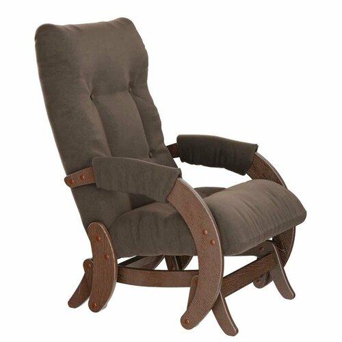 Кресло-глайдер Мебельторг Мэтисон №68 Каркас орех/Сиденье коричневое Ultra Chokolate