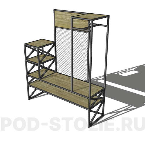 Прихожая-стенка лофт Stargo X-02 с размерами 160х190х50 см 90000₽
