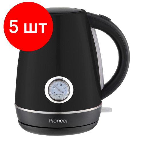Комплект 5 штук Чайник Pioneer KE565M черный 3021600₽
