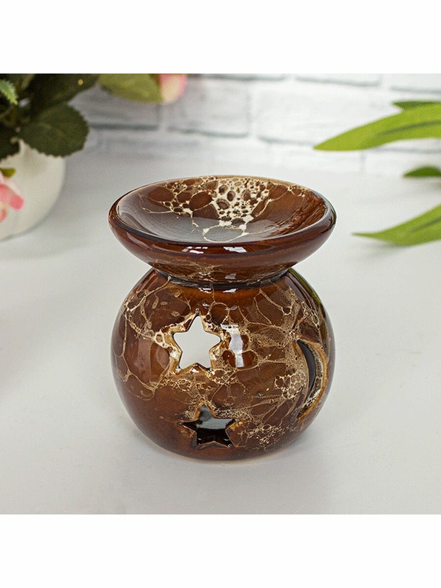 фото Аромалампа мраморное небо (керамика, глазурь, высота 8 см.), Giftman, 1 шт.