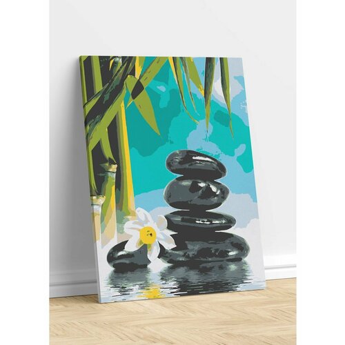 Интерьерная картина камни бамбук 1300₽