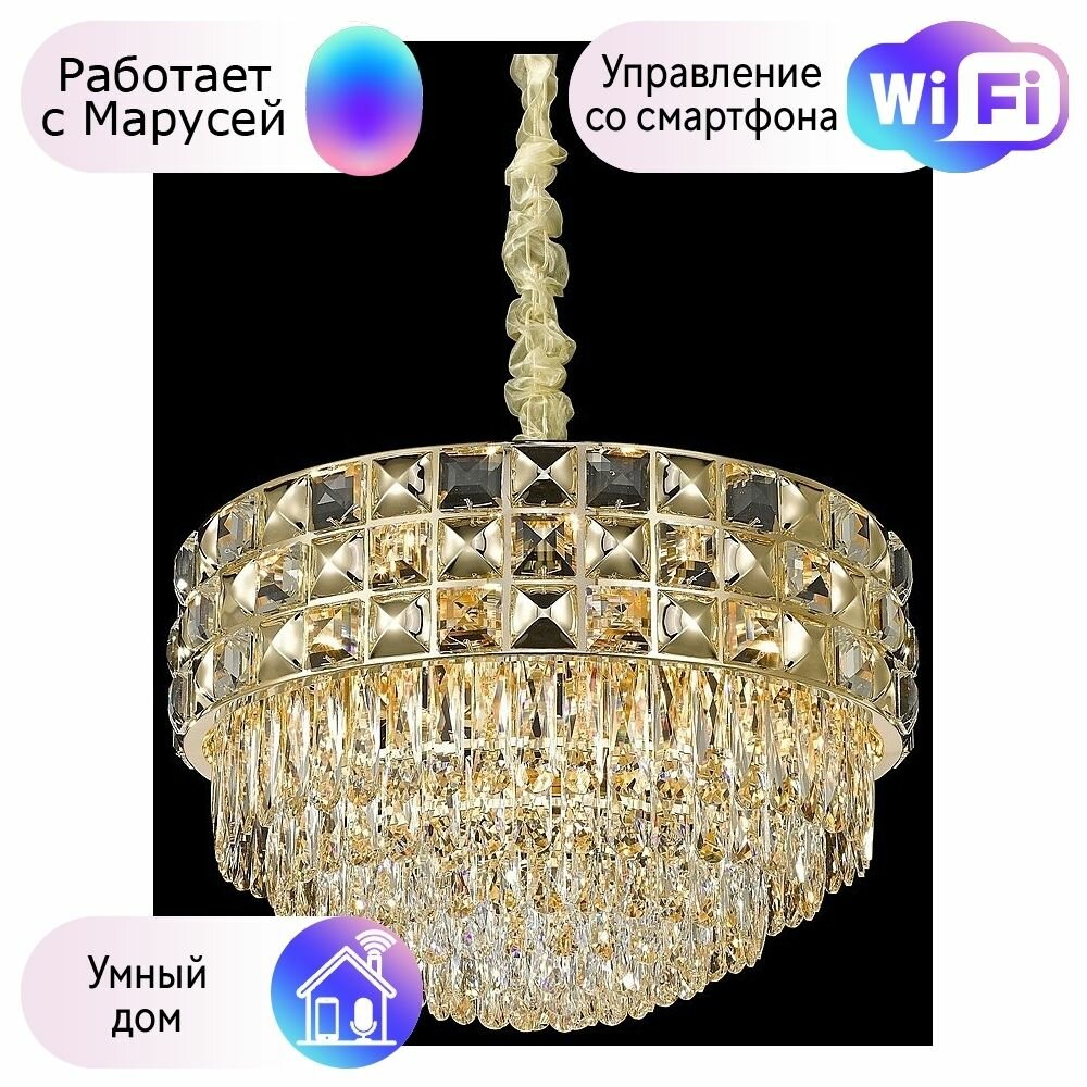 Люстра подвесная Wertmark Sabrina с поддержкой Маруся WE133.16.303-М - фото №1