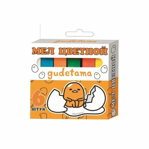 Мел цветной Gudetama, 6 шт 1 шт