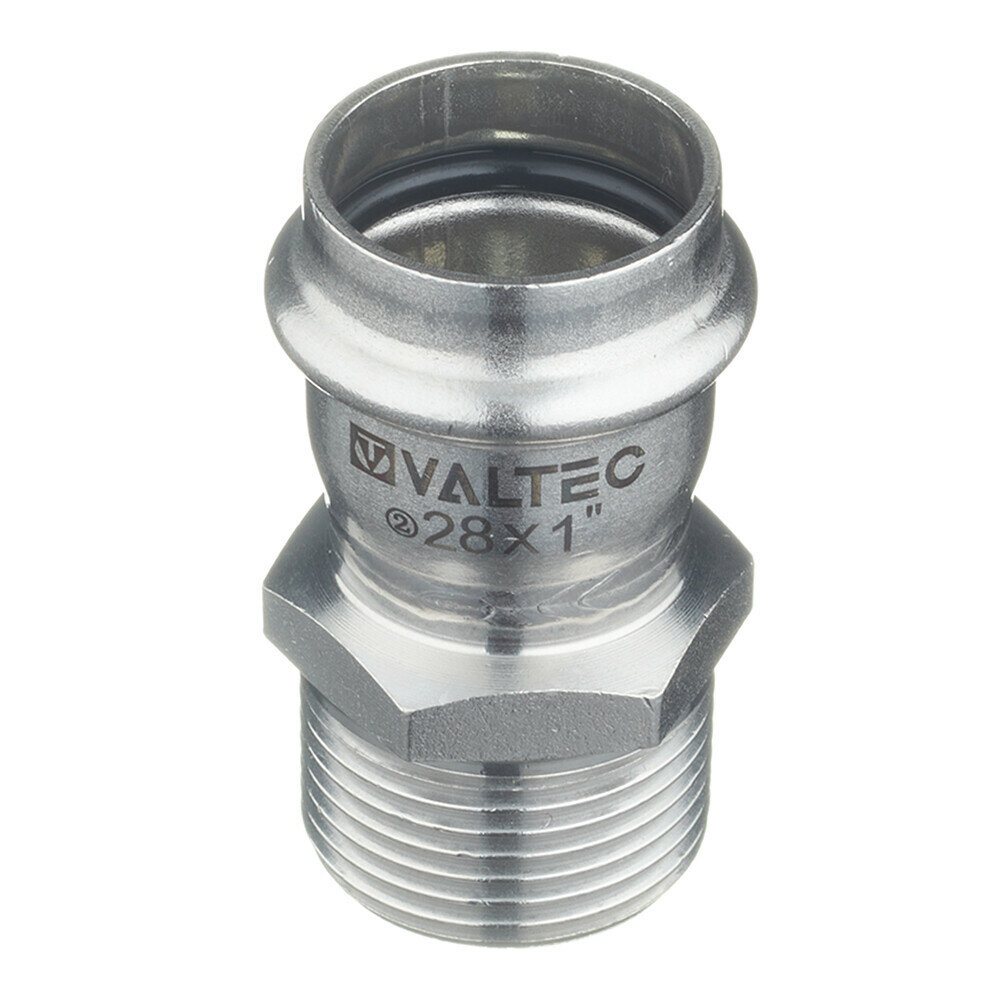 Соединитель VALTEC (VTi.901. I.002806) 28 мм х 1 НР(ш) нержавеющая сталь