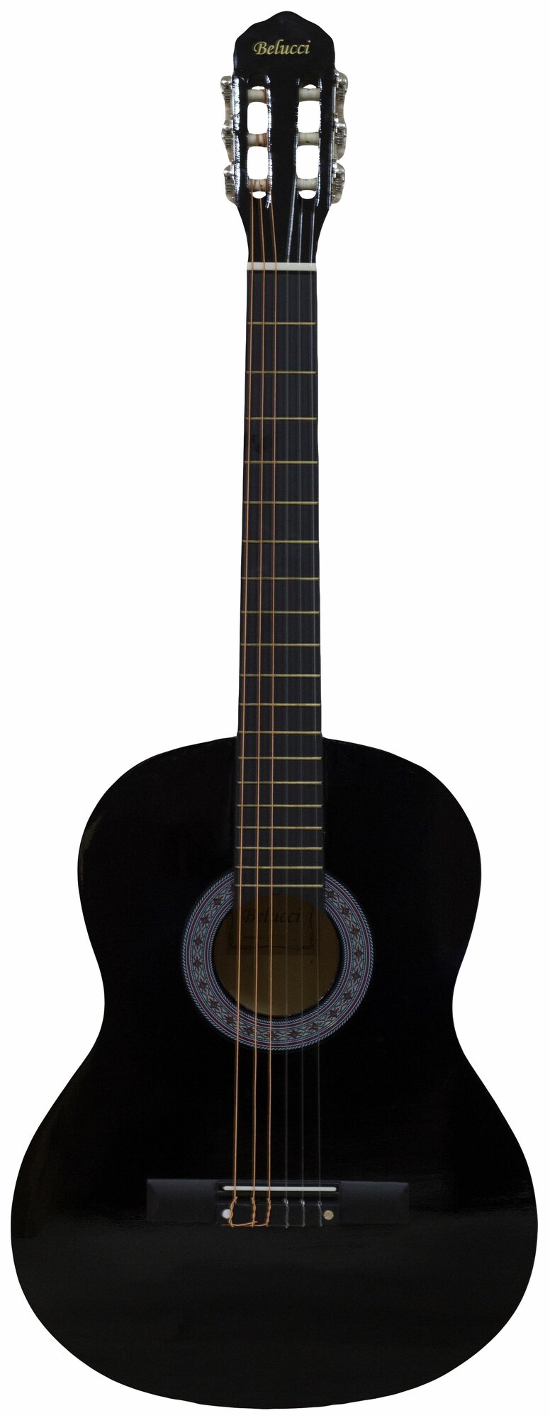Гитара классическая 39" 4/4 Чёрная (Инструмент начинающего музыканта, Belucci BC3905 BK) — фото 1