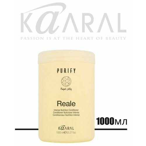 Kaaral кондиционер Purify Reale для поврежденных волос, 1000 мл кондиционер для поврежденных волос интенсивный восстанавливающий purify reale kaaral каарал 75мл