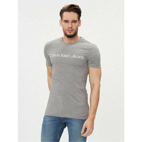 Футболка Calvin Klein Jeans, размер XL [INT], серый футболка calvin klein jeans размер 3xl [int] белый